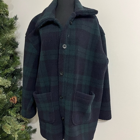 Lee Other - Lee Fleece Jacket Navy and Green Plaid